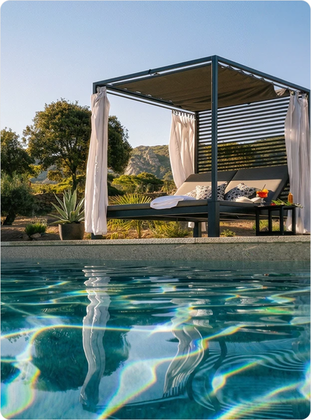 Underwater pool scene